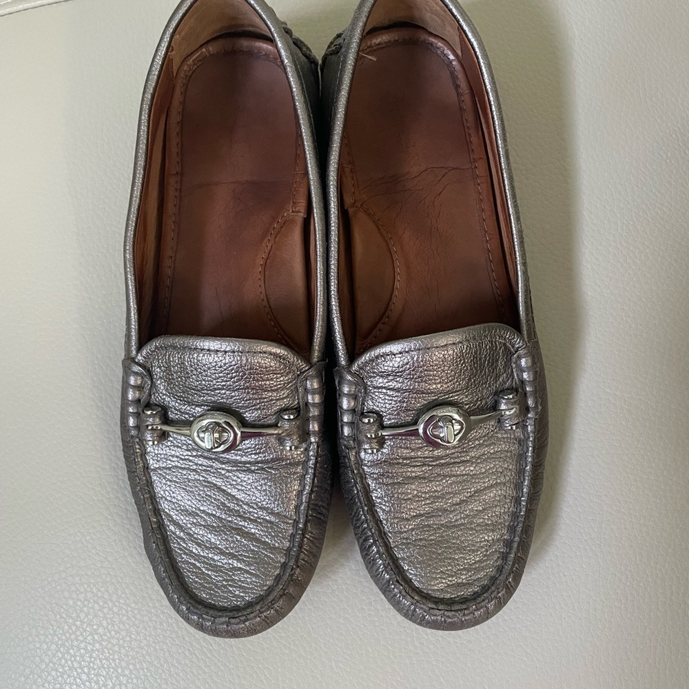 Coach Women's Silver Loafers